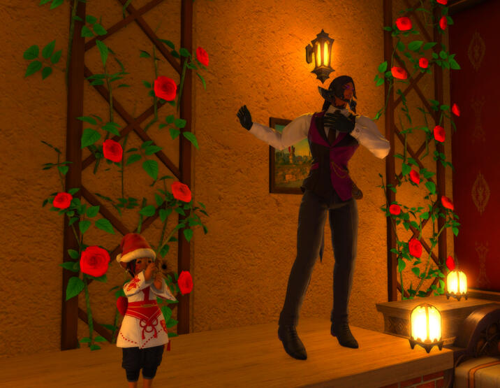 A nighttime performance